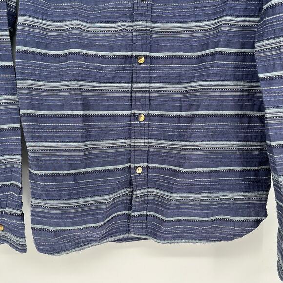 Penfield McKay Blue Vertical Stripe Shirt Size Small - Picture 8 of 9